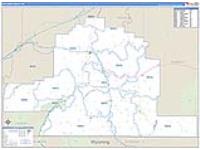 Big Horn, Mt Carrier Route Wall Map